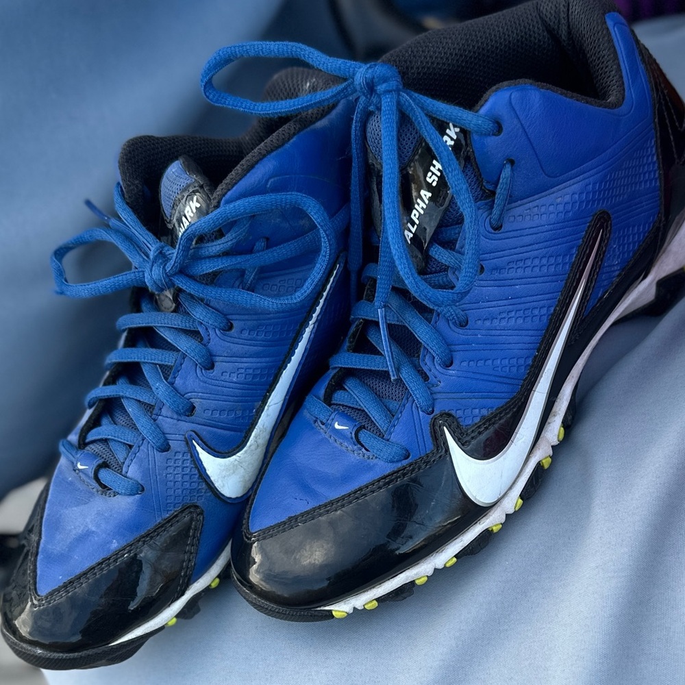 Nike Black and Blue Cleats